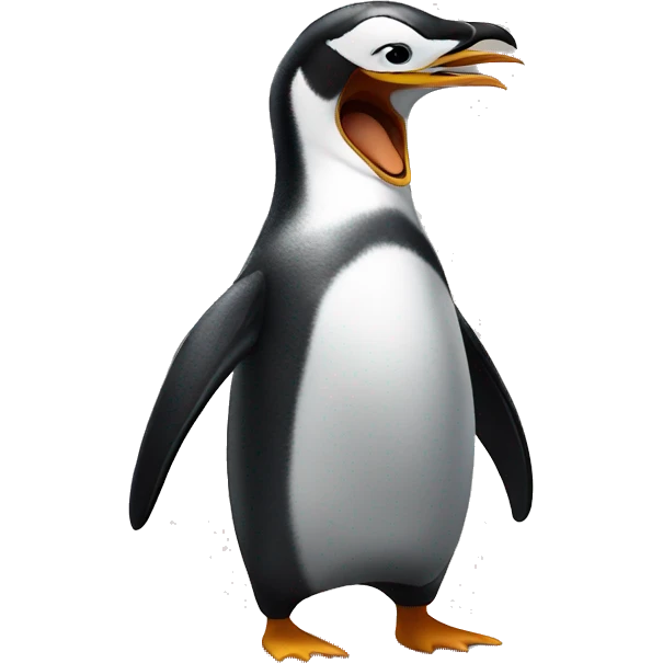 Penguin singing emoji