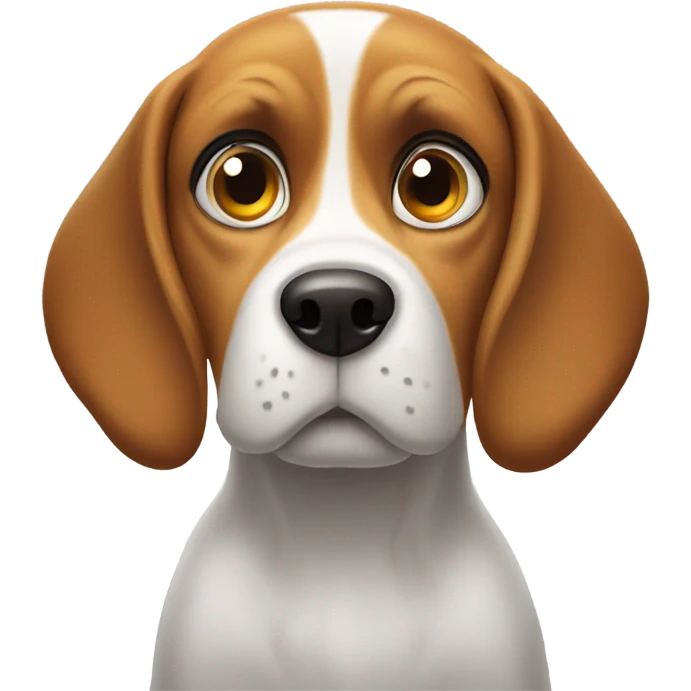 Beagle looking very confused  emoji