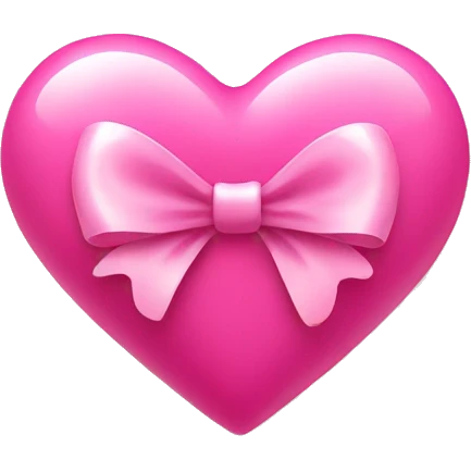 Pink heart with bow emoji