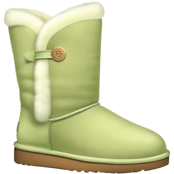 Pale pistachio uggs emoji