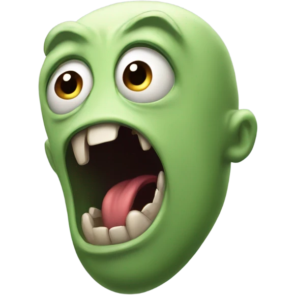 Horrified monster emoji
