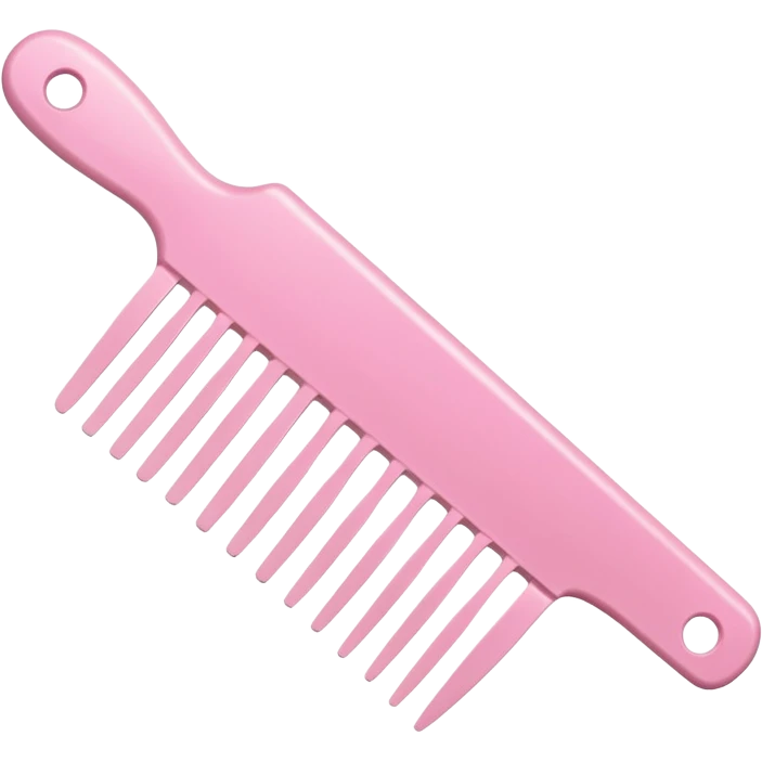 soft pink brushing comb emoji