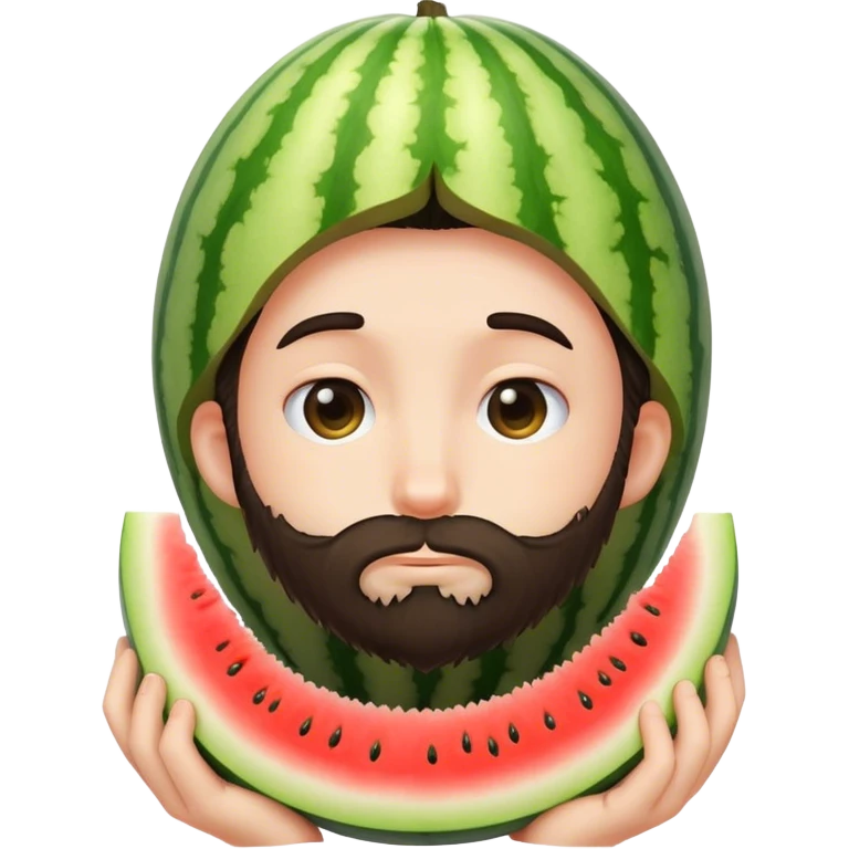 A wee Shy hairy melon  emoji
