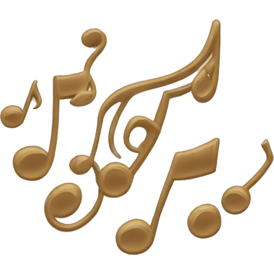 beige music notes  emoji