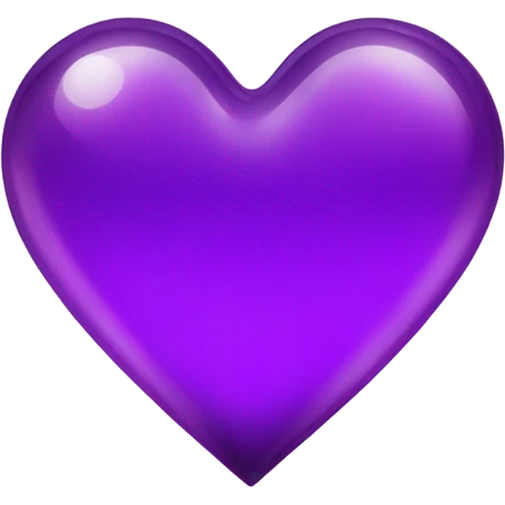 Shiny glass violet heart  emoji