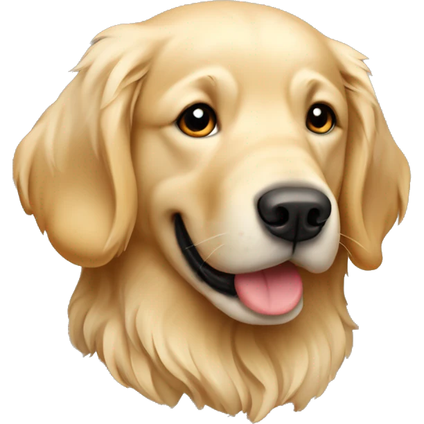 Perro Golden retriever de color crema emoji