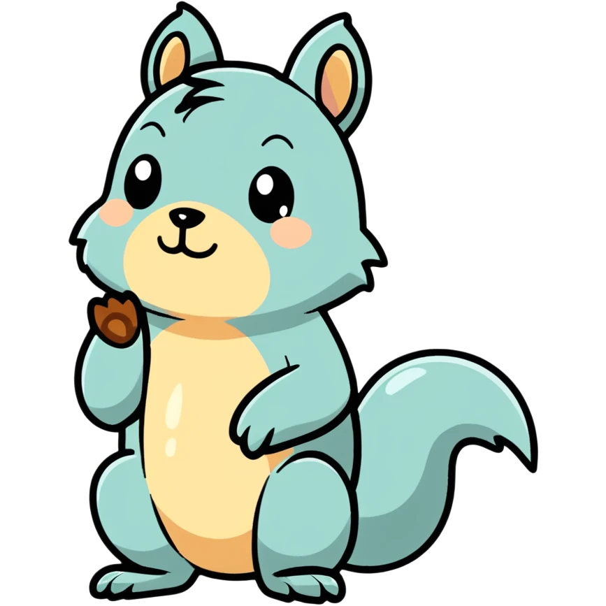 Crying squirrel emoji