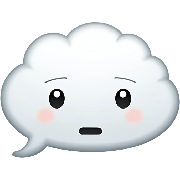 empty thought bubble, jagged outline, expressive cartoon, no face emoji