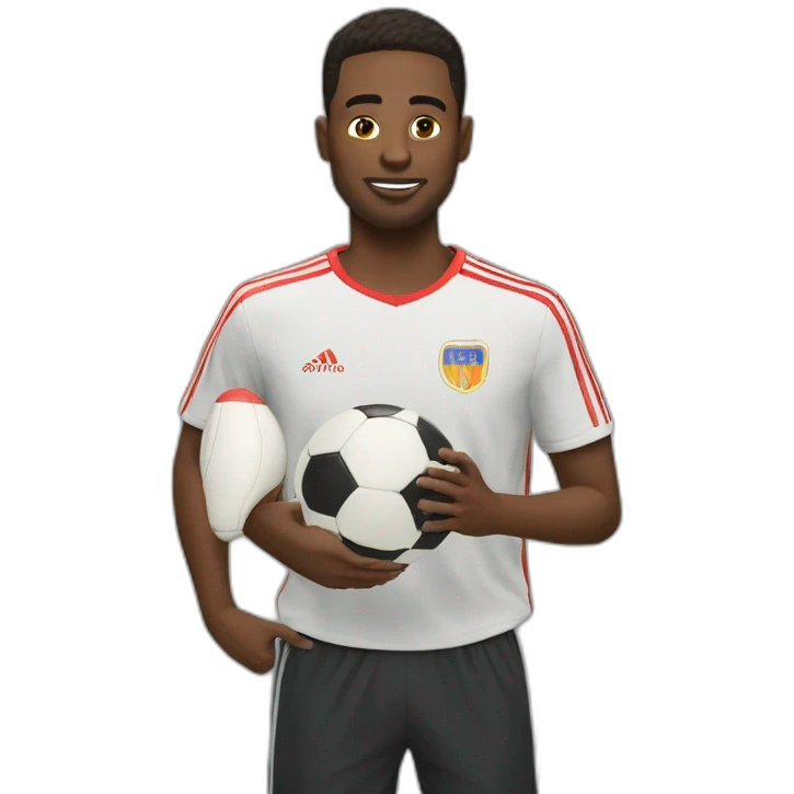 Moi et un ballon de foot emoji