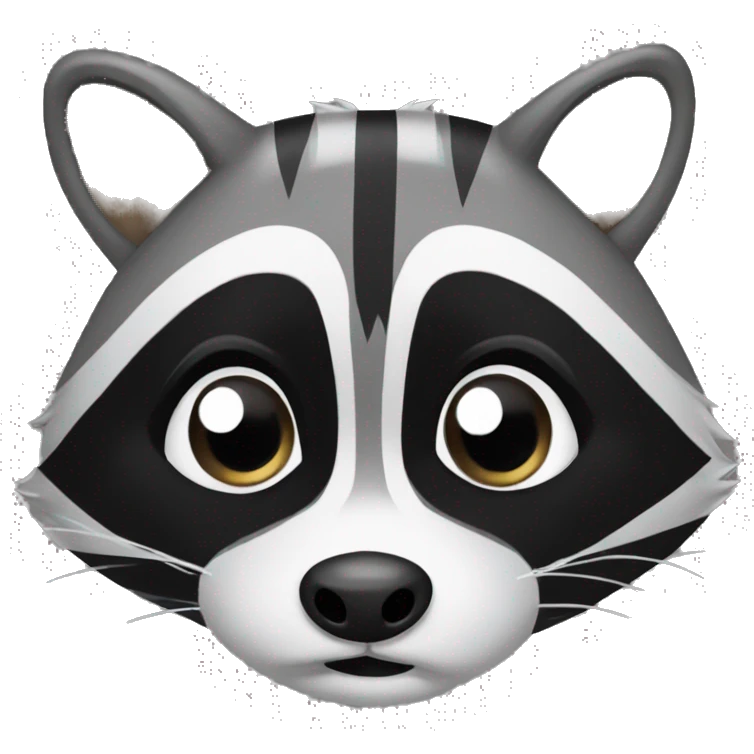 Raccoon with one raised eyebrow emoji