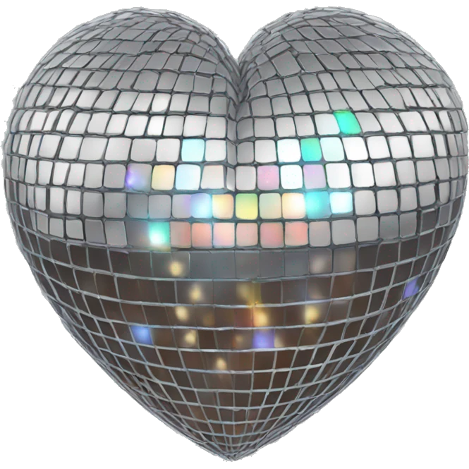 Disco ball heart emoji