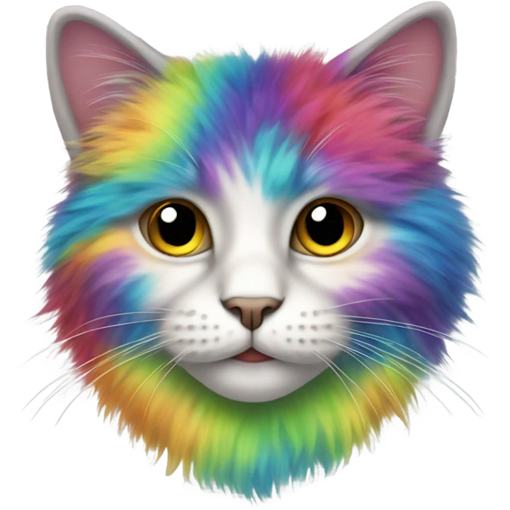Rainbow cat emoji