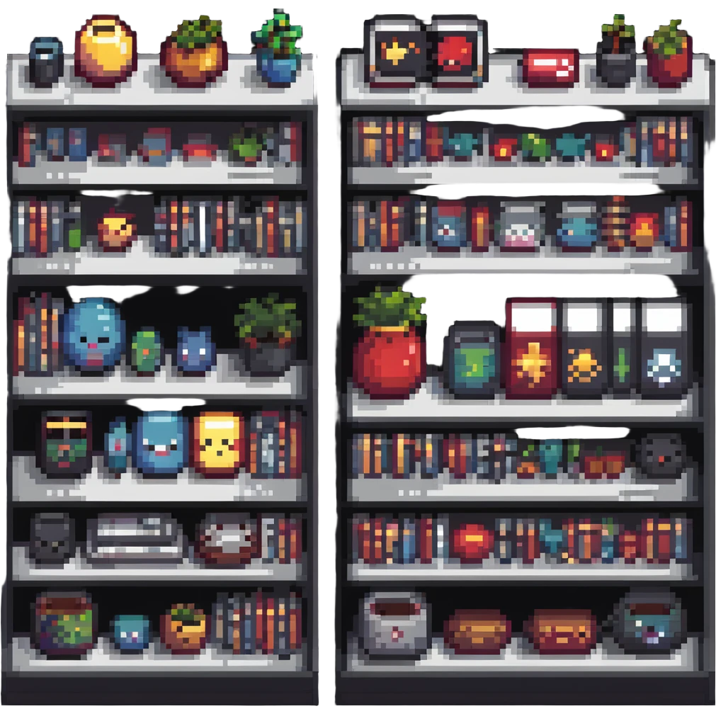 manga collection on shelf emoji