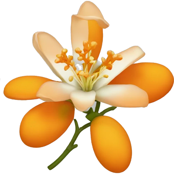 Orange blossom flower emoji