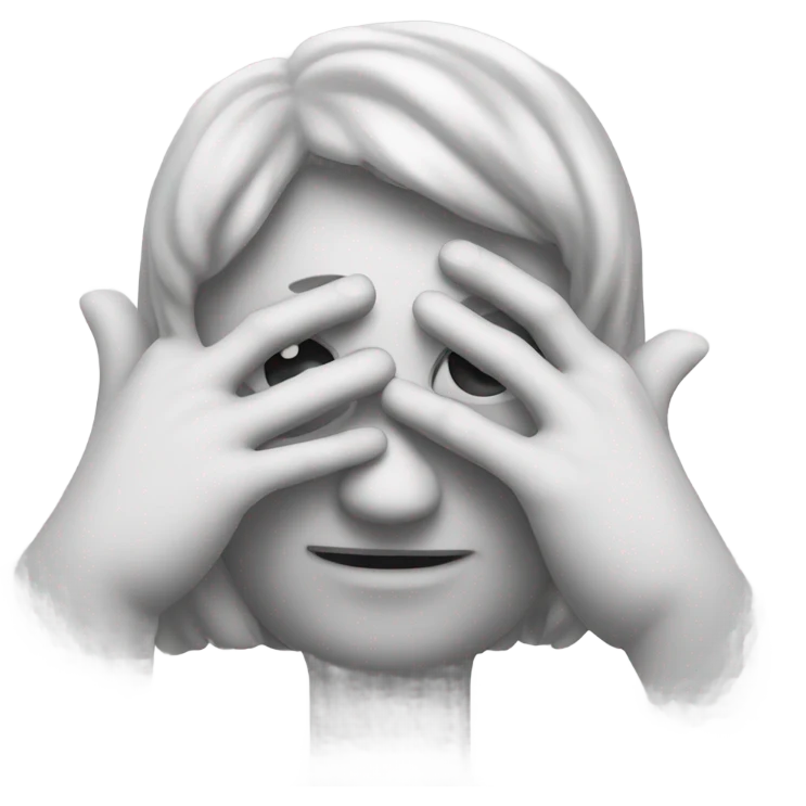 Face with fingers emoji