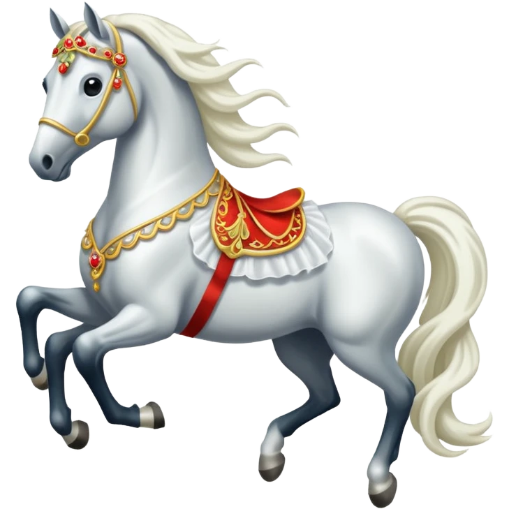 horse with a bridal train emoji