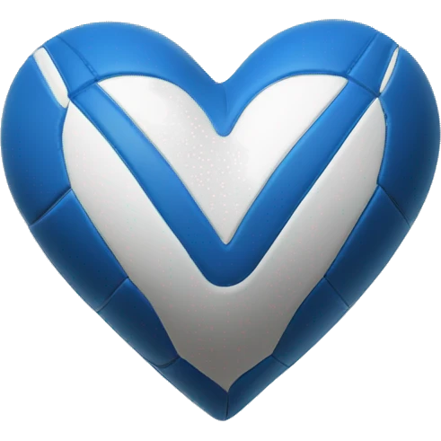 blu volley ball heart shaped  emoji