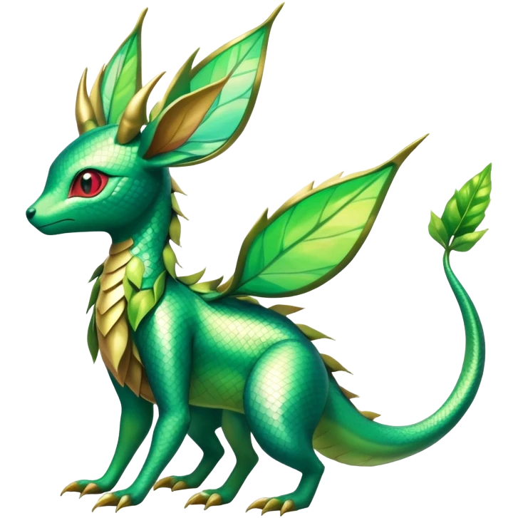 Shiny Exotic Flygon-Bayleaf-Leafeon-Hybrid-Creature emoji