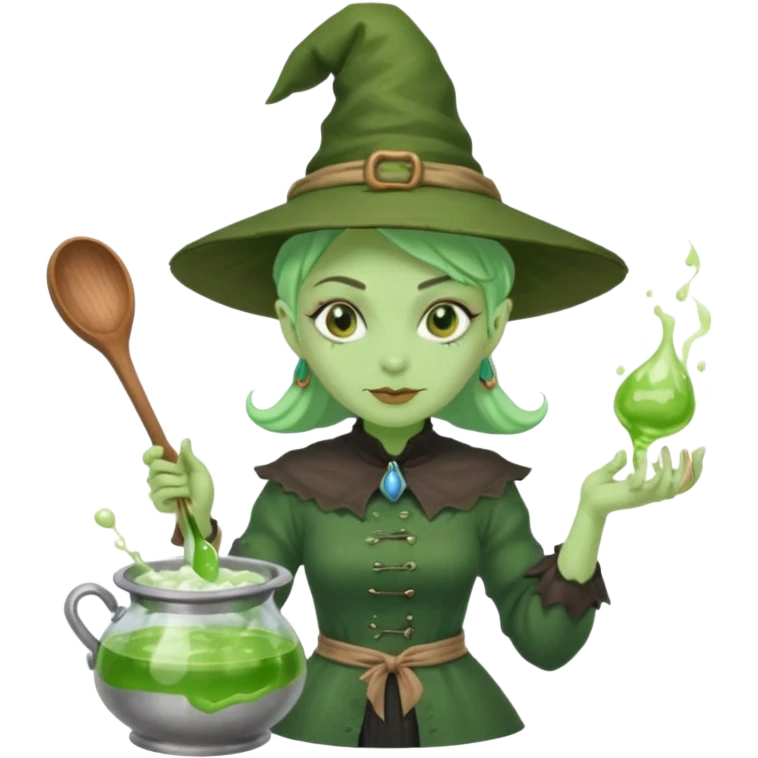 green witch cooking potion emoji