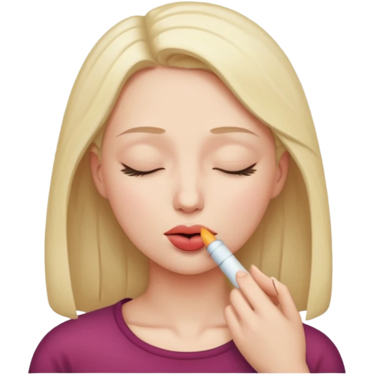 A woman sucking a penis emoji