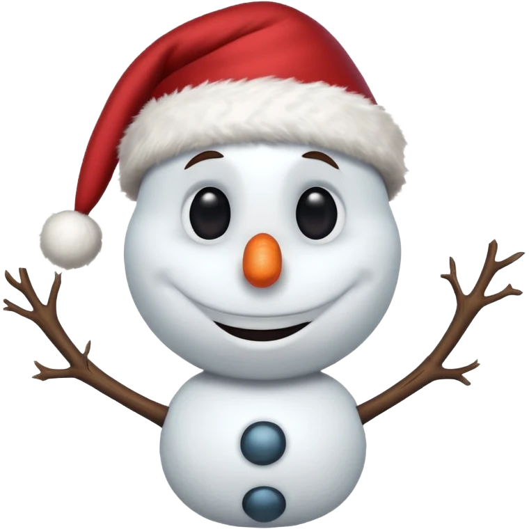 olaf with christmas hat emoji