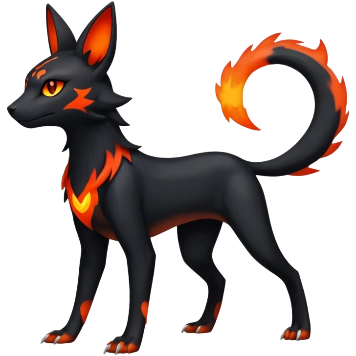 Salandit-Umbreon-Litten-Houndour-Hybrid (Full body) emoji