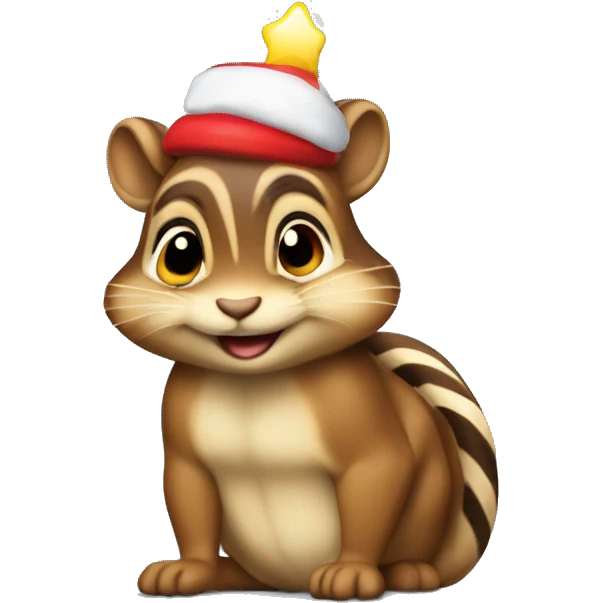 Christmas lights on chipmunk emoji