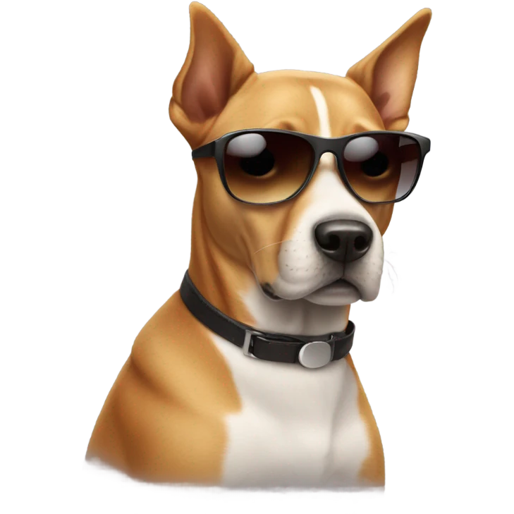 Dog wearing sunglasses emoji