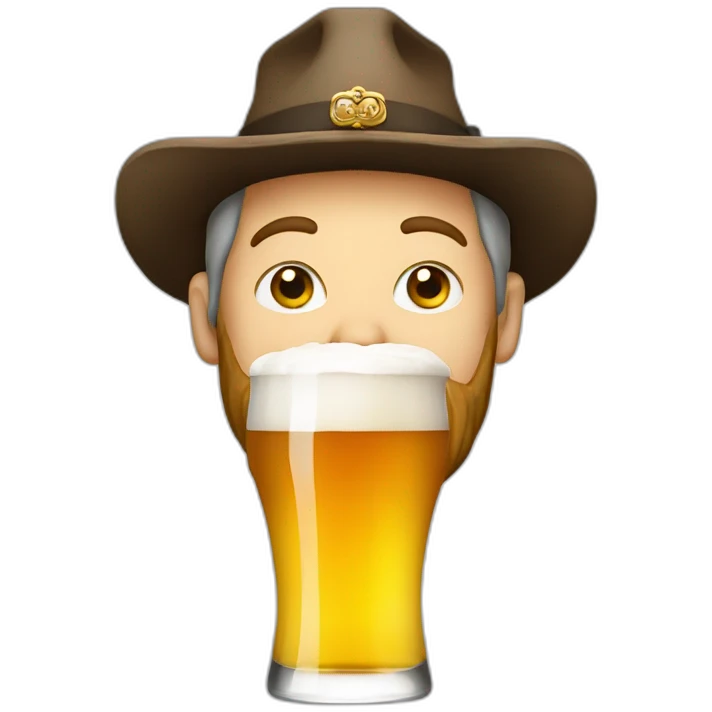 Bavarian with hat and beer emoji