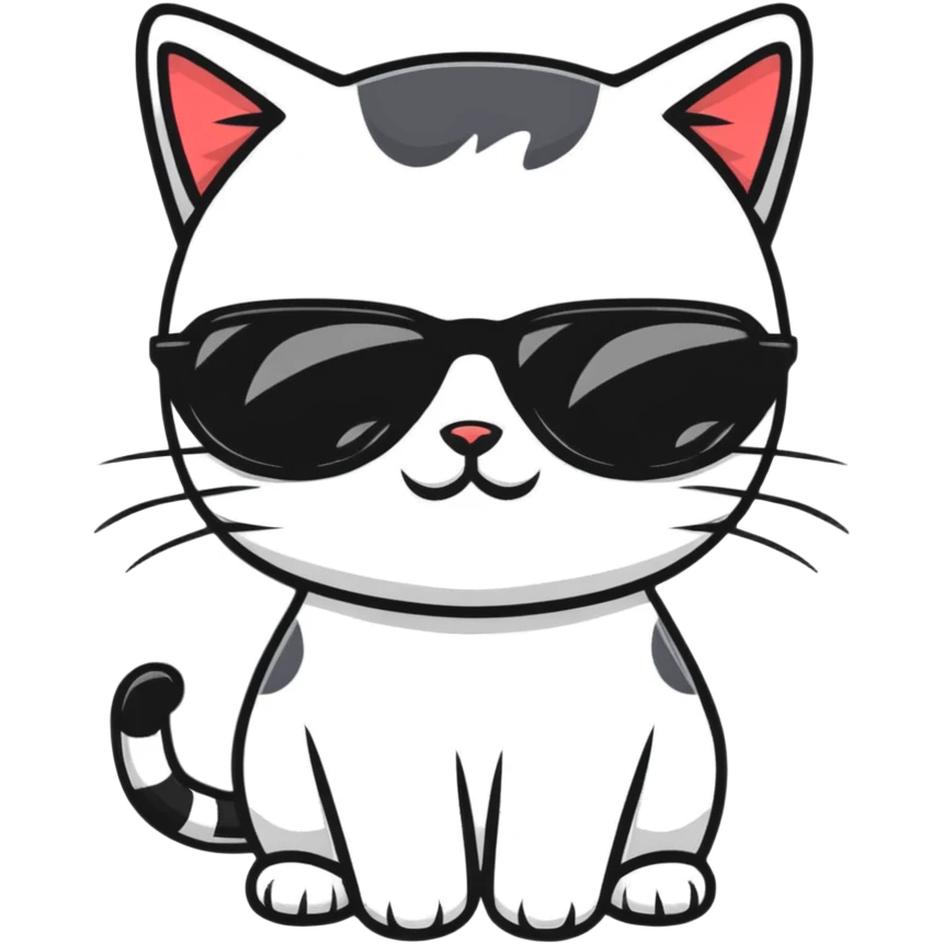 Cat with sunglasses emoji