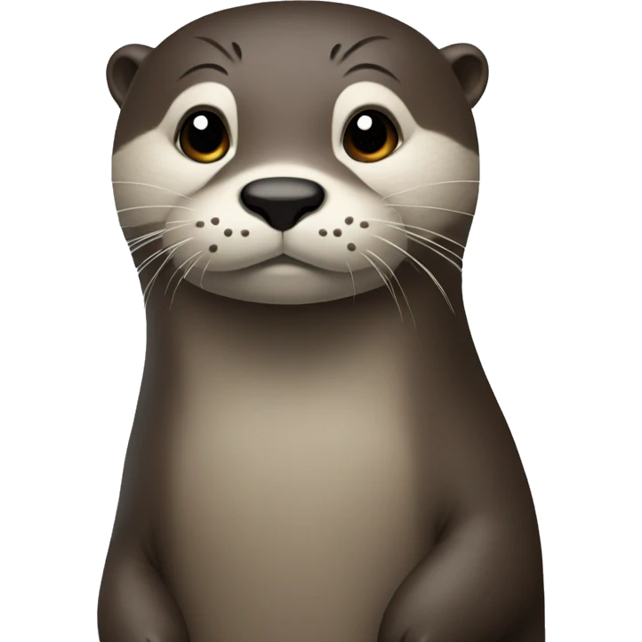 Female otter wearing a cown emoji