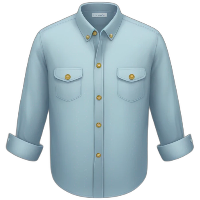 button-down sleeved shirt emoji