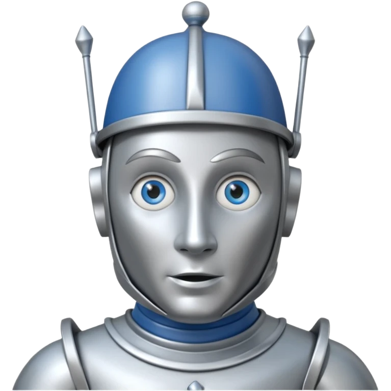 The Tin Man from the Wizard of Oz with blue eyes emoji