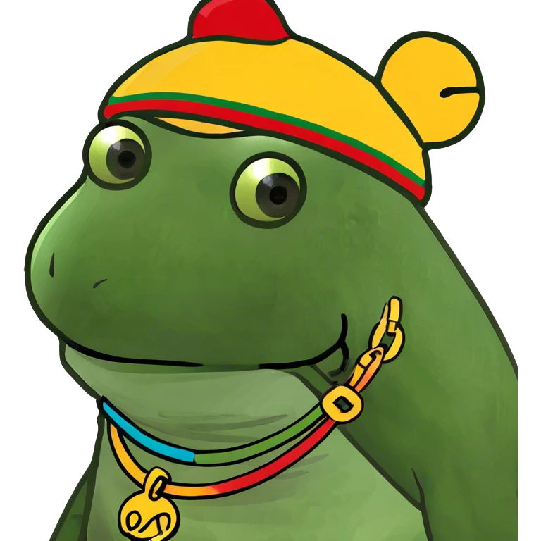 Rasta frog emoji