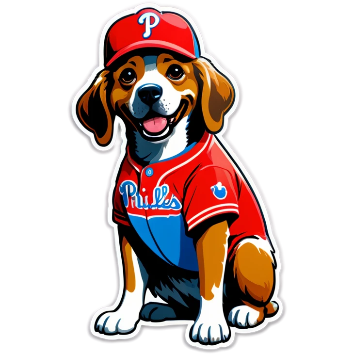Dog in Phillies short emoji