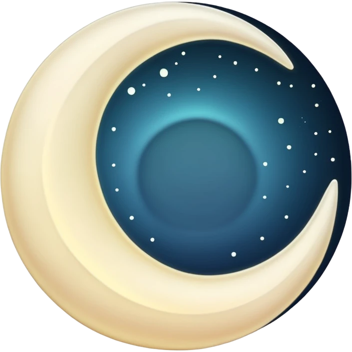 translucent white crescent moon emoji