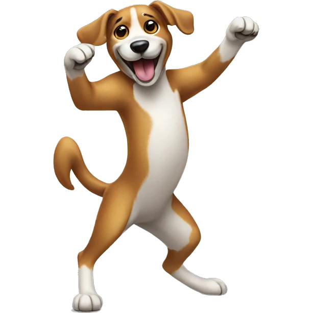 Dog dancing emoji