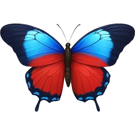 Red and blue butterfly  emoji