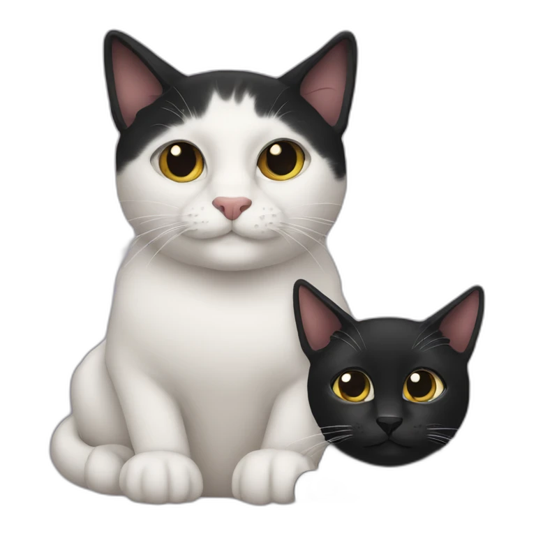 two black cats emoji