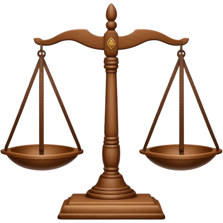 Make a scale in law school emoji symbol in color brown ⚖️ this one emoji