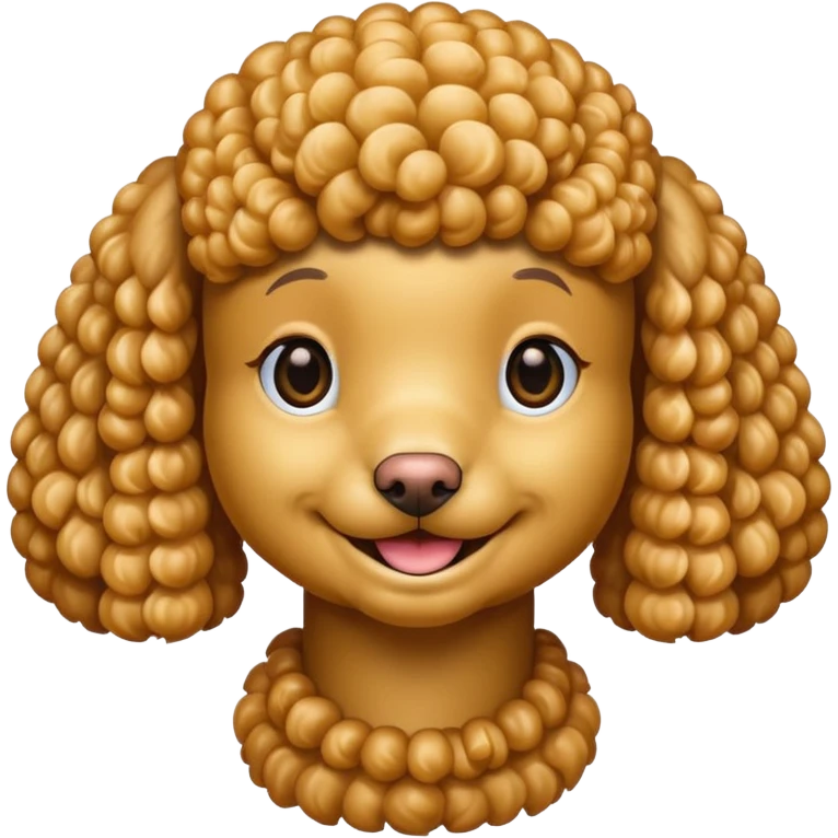 Smiling poodle emoji