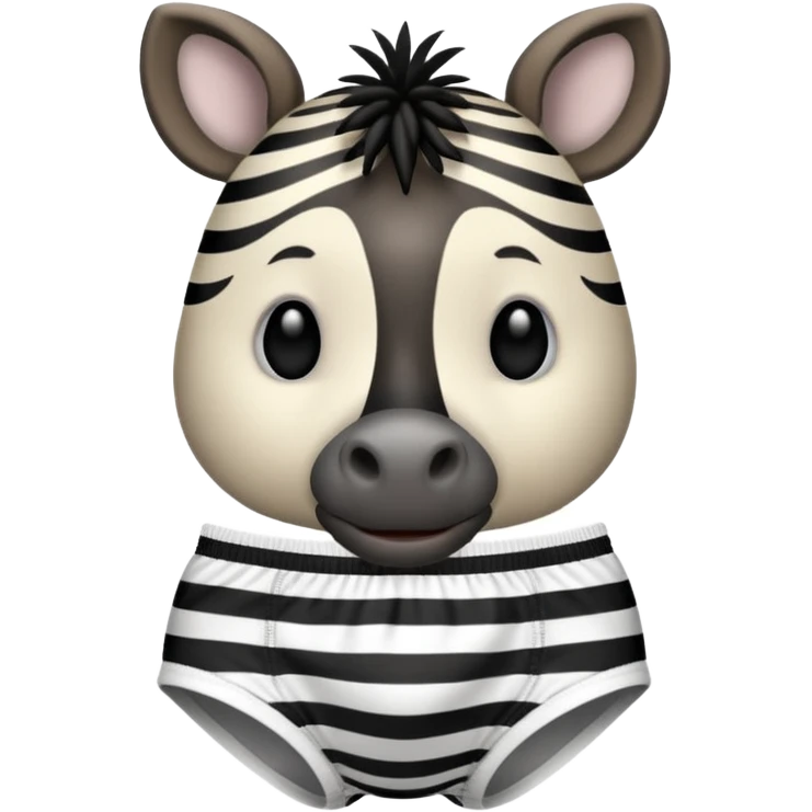  zebra in underwear emoji