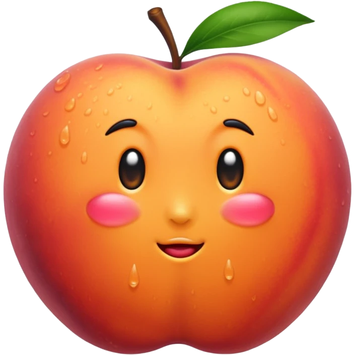 Wet peach like a butt emoji