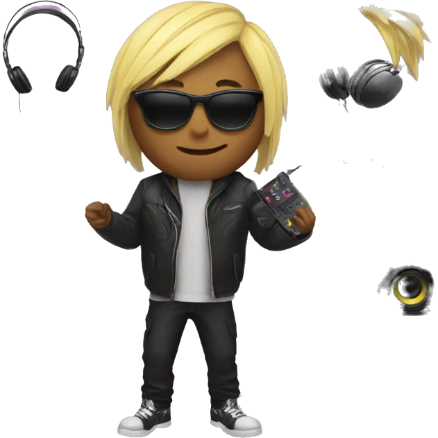 DJ WITH DUDES AND CONTROLLER  emoji