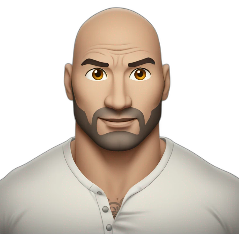 actor dave bautista cartoon wearing henley  emoji