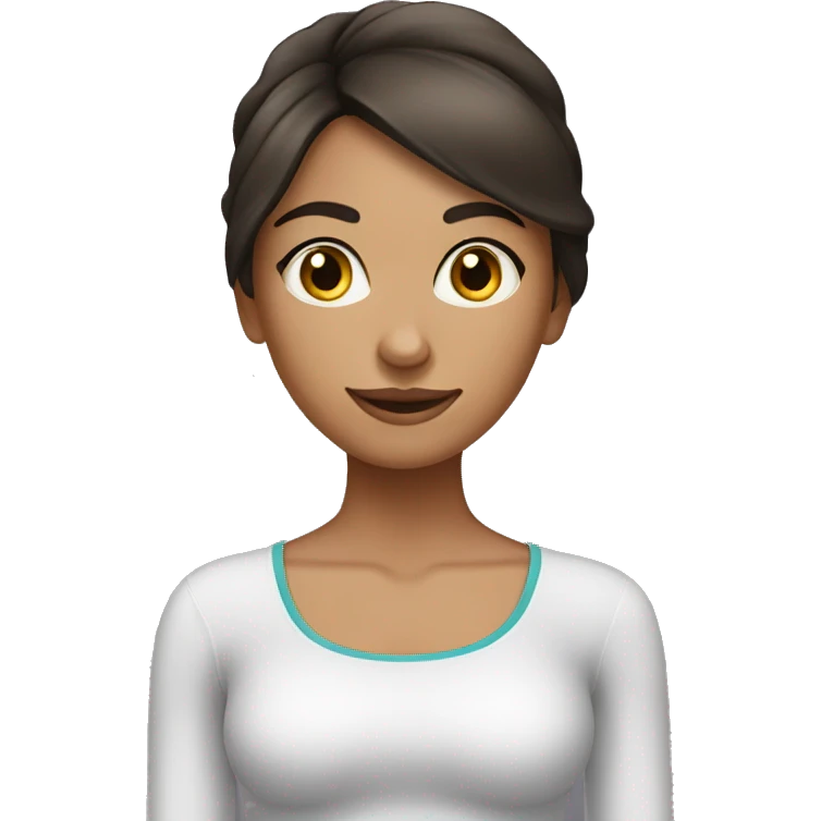 Pilates brunette girl emoji