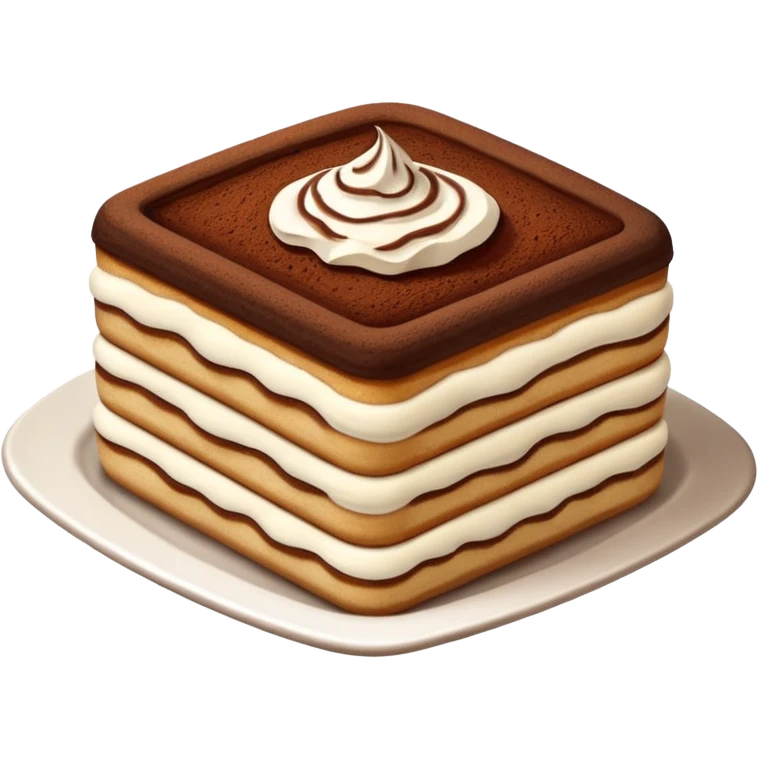 Square tiramisu emoji