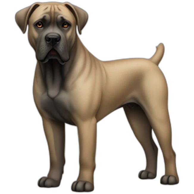 dog Cane Corso color fawn full body emoji