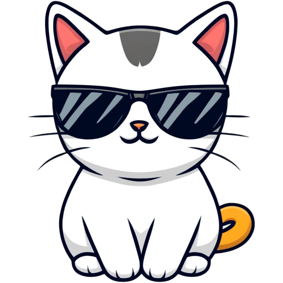 Cat with sunglasses emoji