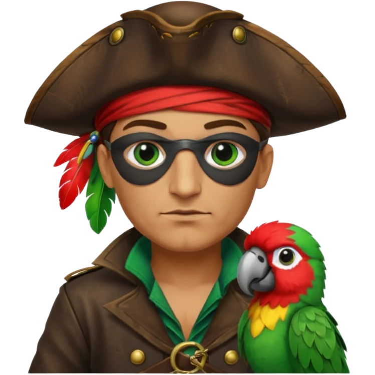 pirate and parrot emoji